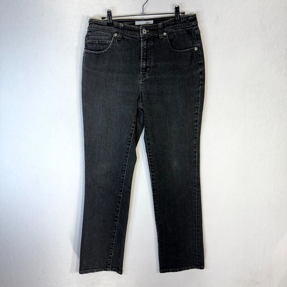 Chico's Platinum Black Jeans 99%‎ Cotton Womens Size 0.5